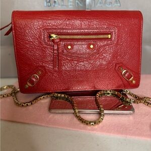 ✨ AUTHENTIC BALENCIAGA LE CITY WALLET ON CHAIN ✨